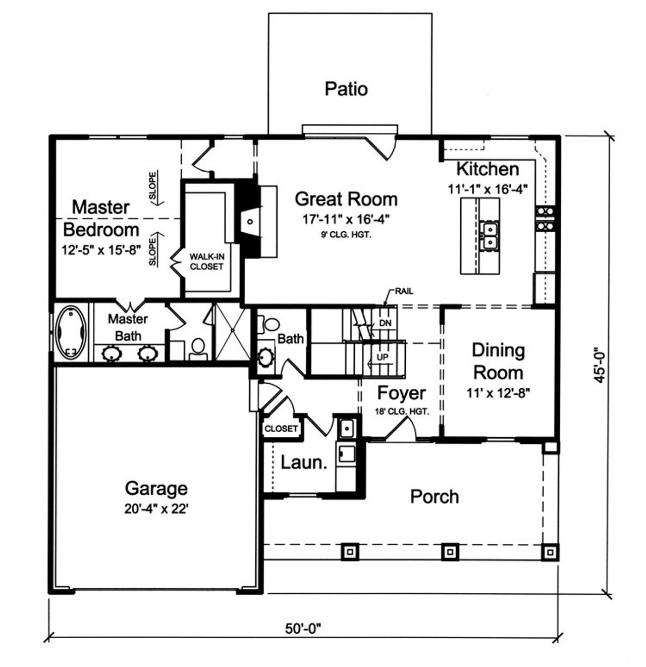 Craftsman House Plan - The Sorento 59294 - 1st Floor Plan