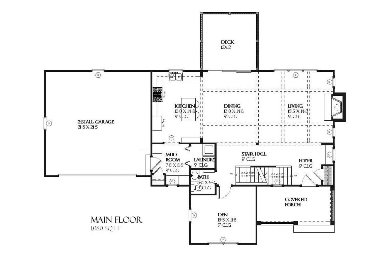 Farmhouse House Plan - Oleander 59490 - 1st Floor Plan