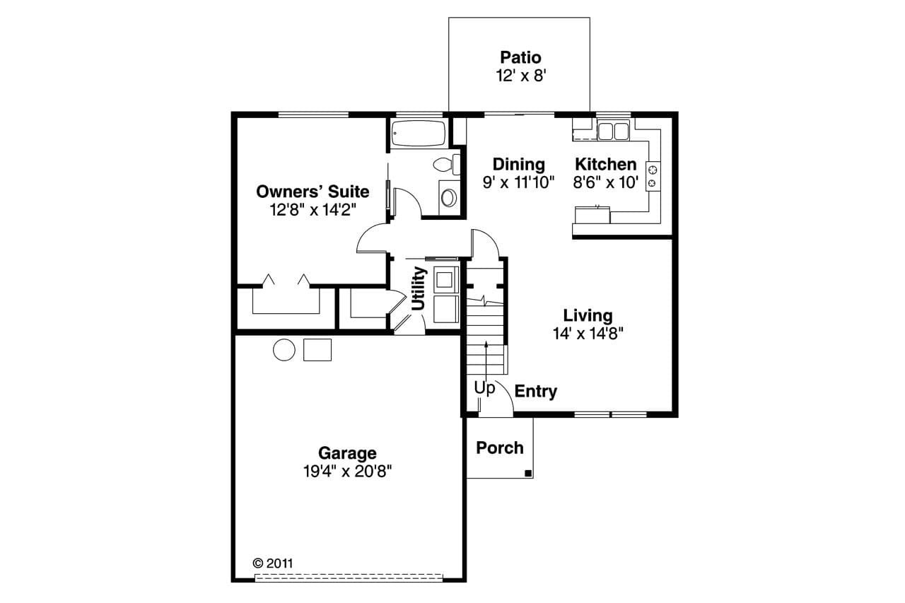 Country House Plan - Aldridge 59872 - 1st Floor Plan