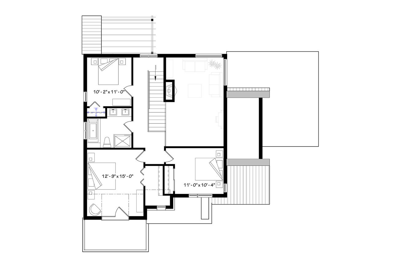 Modern House Plan - Azalea 59917 - 2nd Floor Plan