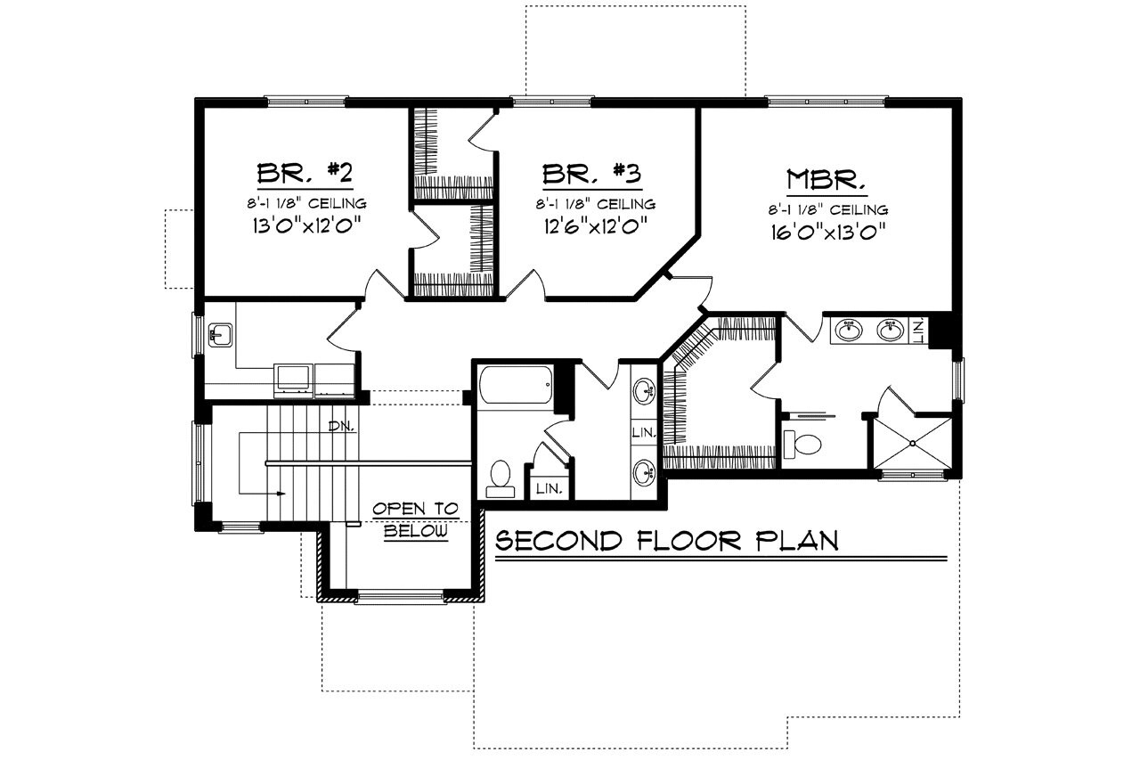 Secondary Image - Traditional House Plan - 60120 - 2nd Floor Plan