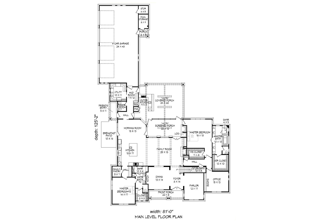 Farmhouse House Plan - 60330 - 1st Floor Plan