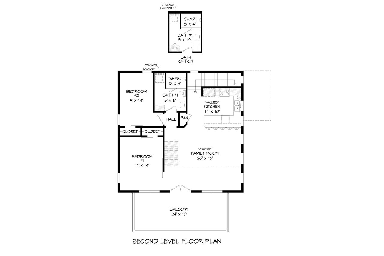 Secondary Image - Lodge Style House Plan - 60403 - 2nd Floor Plan