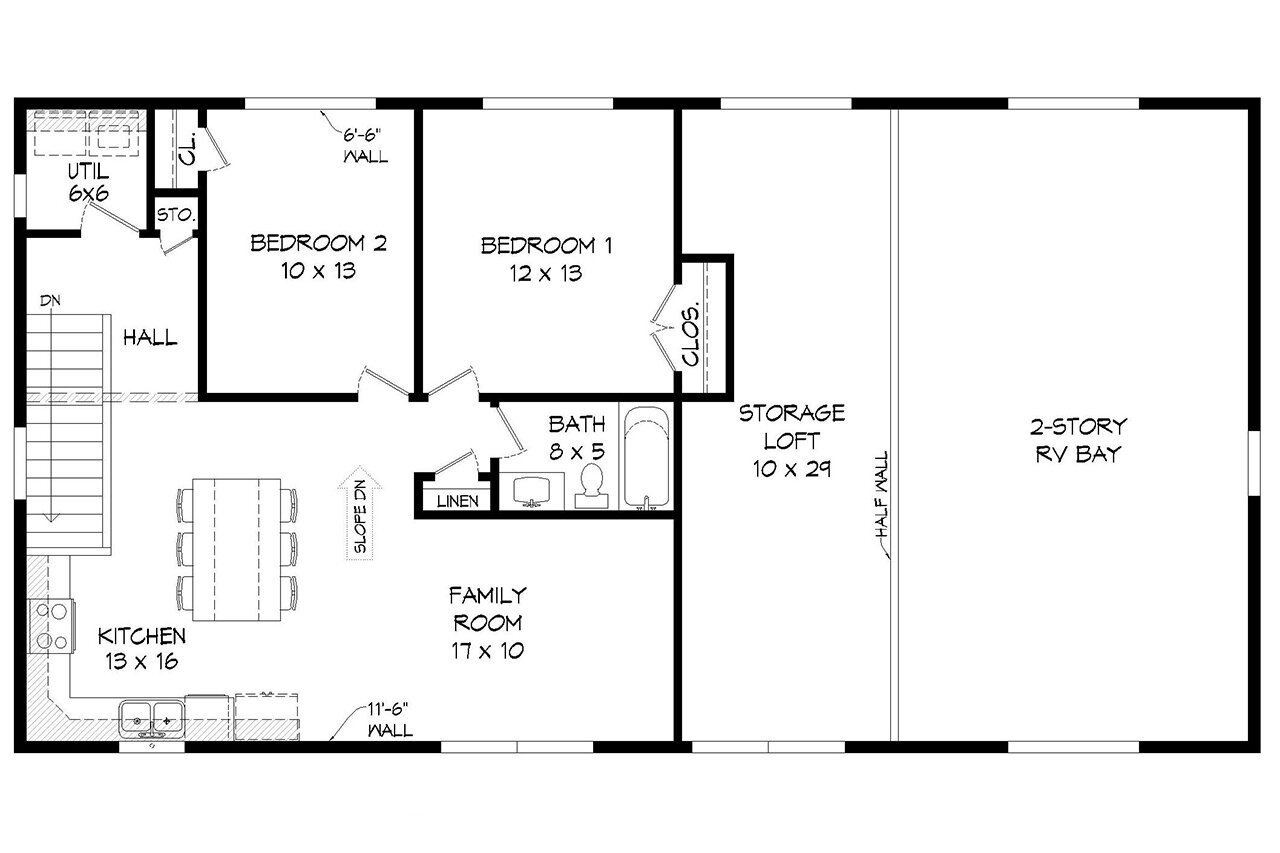 Secondary Image - Contemporary House Plan - Canyon Drive 60538 - 2nd Floor Plan