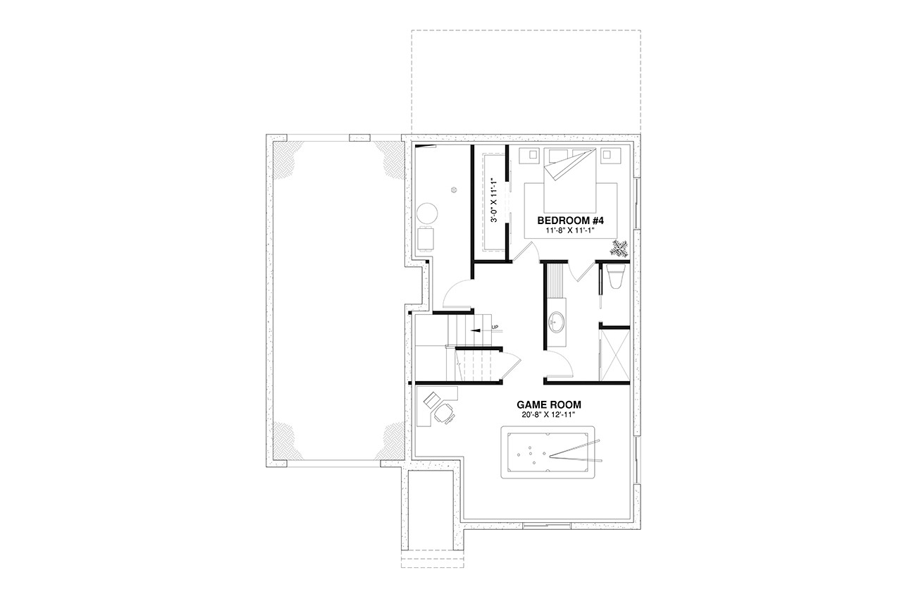 Farmhouse House Plan - Augusta 2 60545 - Basement Floor Plan