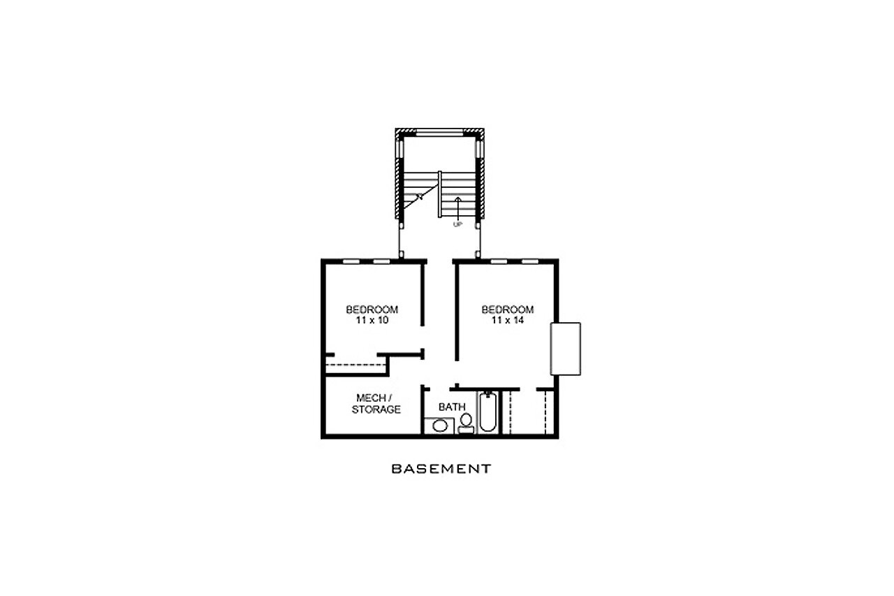 Secondary Image - Country House Plan - Mountain Crest 60906 - Basement Floor Plan