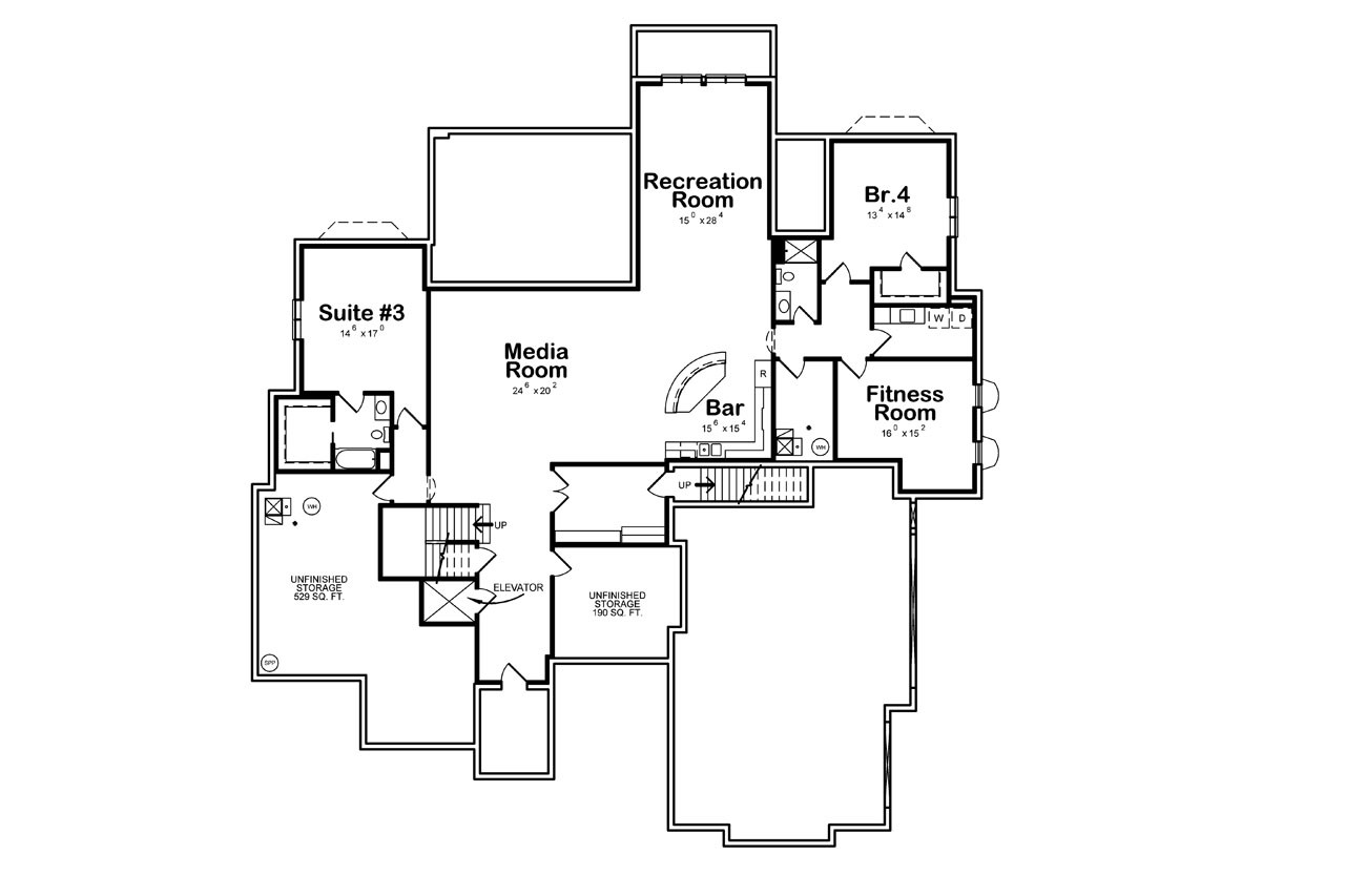 Traditional House Plan - Blecke 60985 - Basement Floor Plan