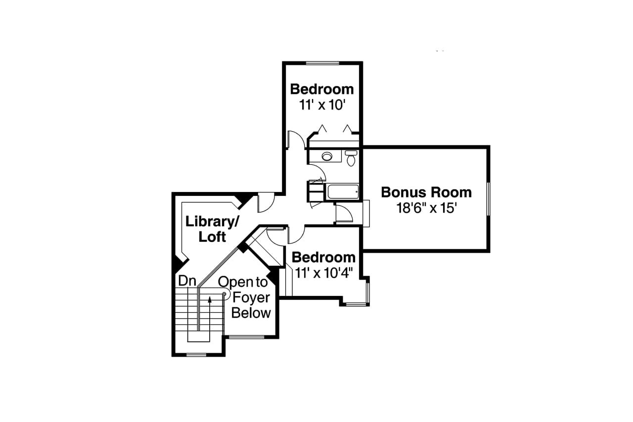 Secondary Image - Traditional House Plan - Bloomsburg 61300 - 2nd Floor Plan