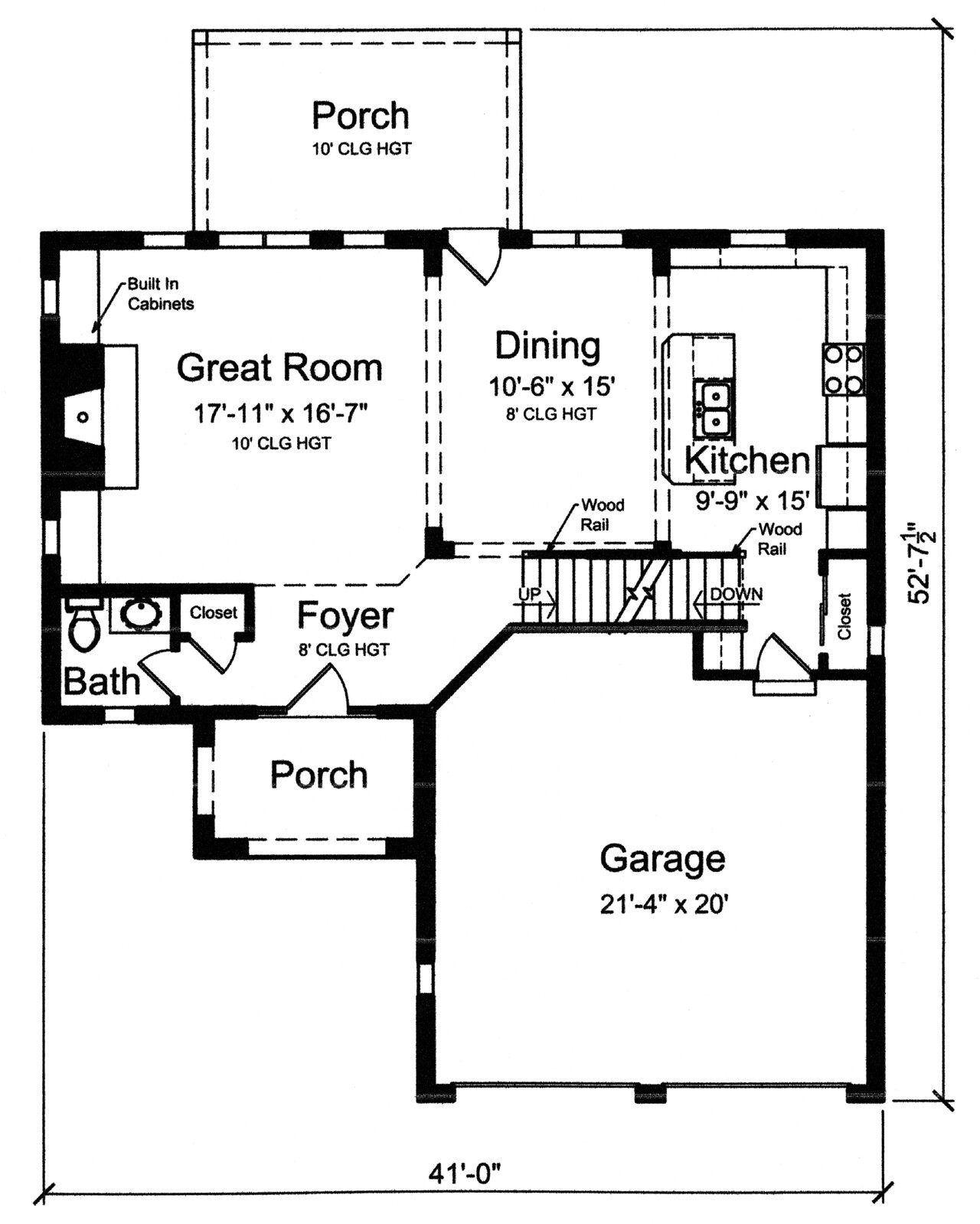 Traditional House Plan - Verona 61642 - 1st Floor Plan