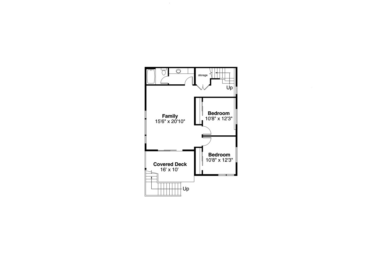 Secondary Image - Contemporary House Plan - Creston 61861 - Basement Floor Plan