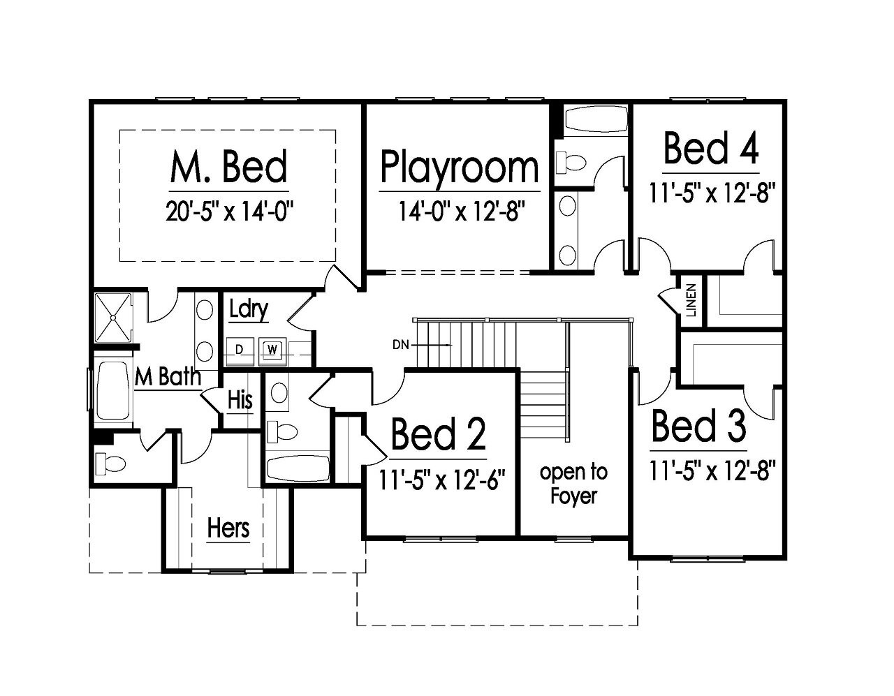 Secondary Image - Farmhouse House Plan - 62379 - 2nd Floor Plan
