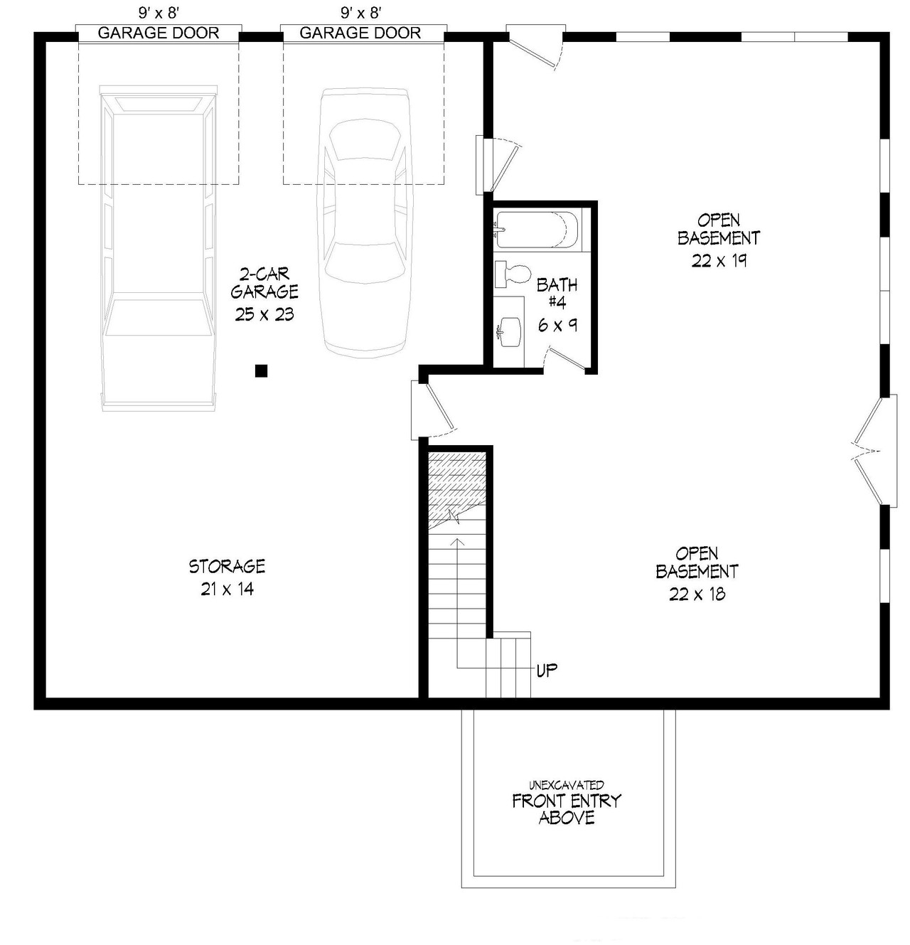Craftsman House Plan - Pine Haven 1.2 62663 - Basement Floor Plan