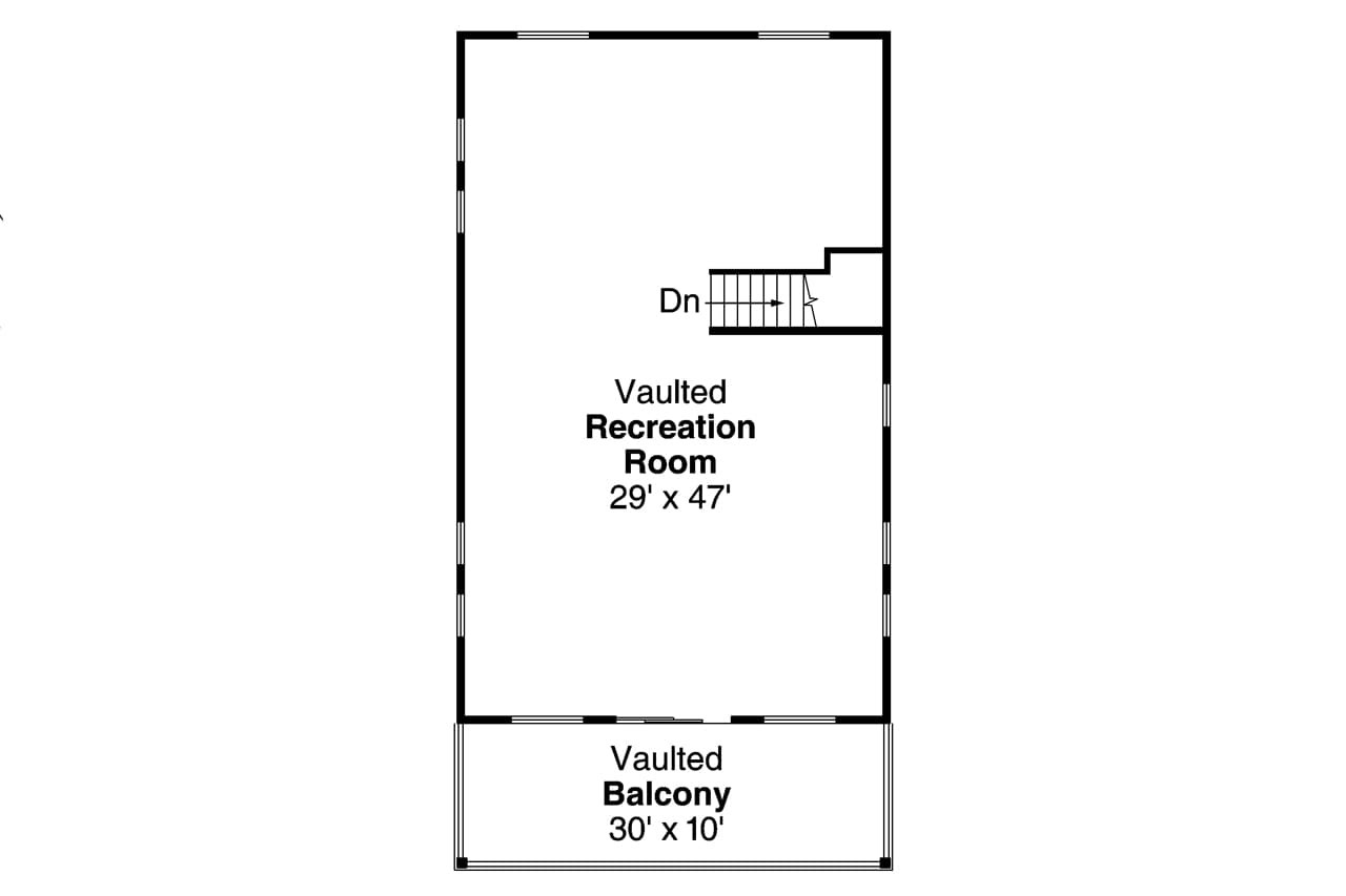 Secondary Image - Craftsman House Plan - Garage 62753 - 2nd Floor Plan