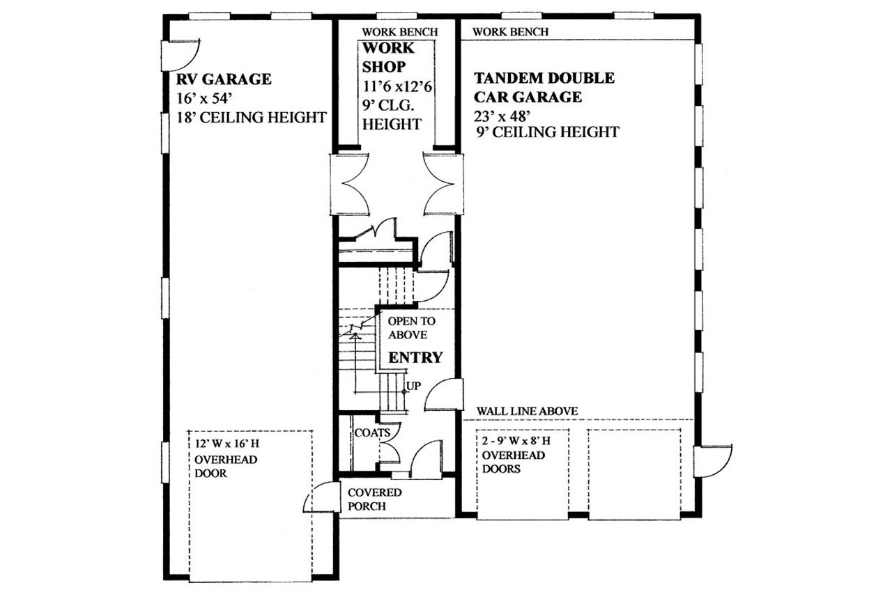 Traditional House Plan - 63688 - 1st Floor Plan