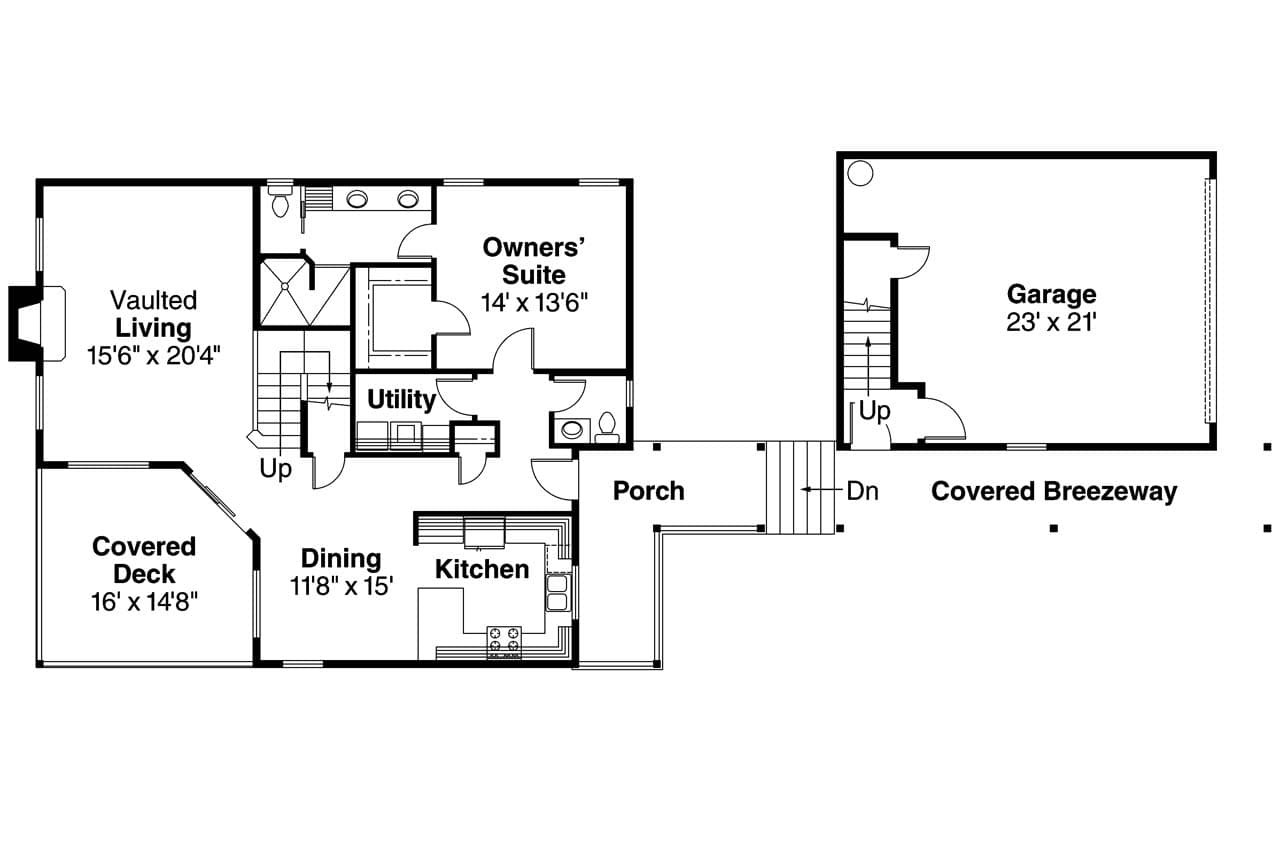 Craftsman House Plan - Roosevelt 63783 - 1st Floor Plan