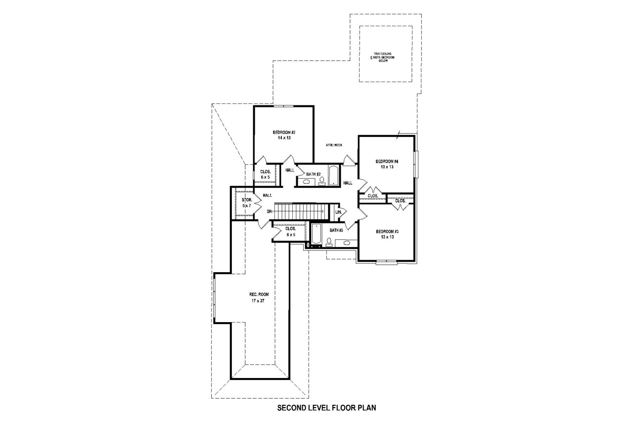 Secondary Image - European House Plan - 64512 - 2nd Floor Plan