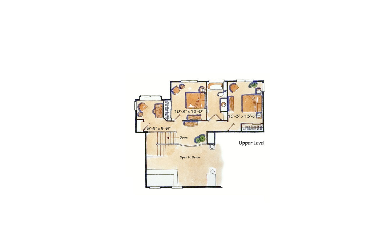 Secondary Image - Lodge Style House Plan - Colter Ridge 64826 - 2nd Floor Plan