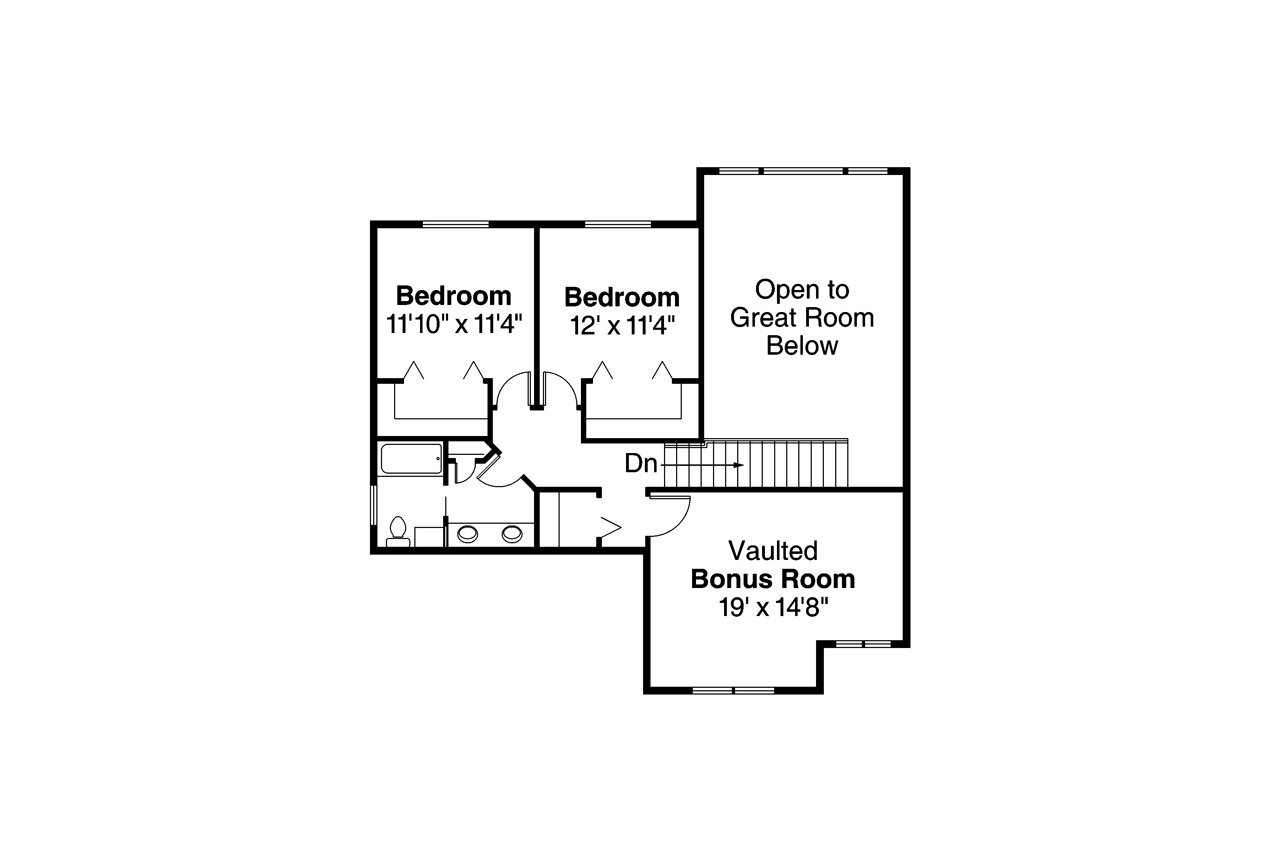 Craftsman House Plan - Yellowwood 64974 - 2nd Floor Plan