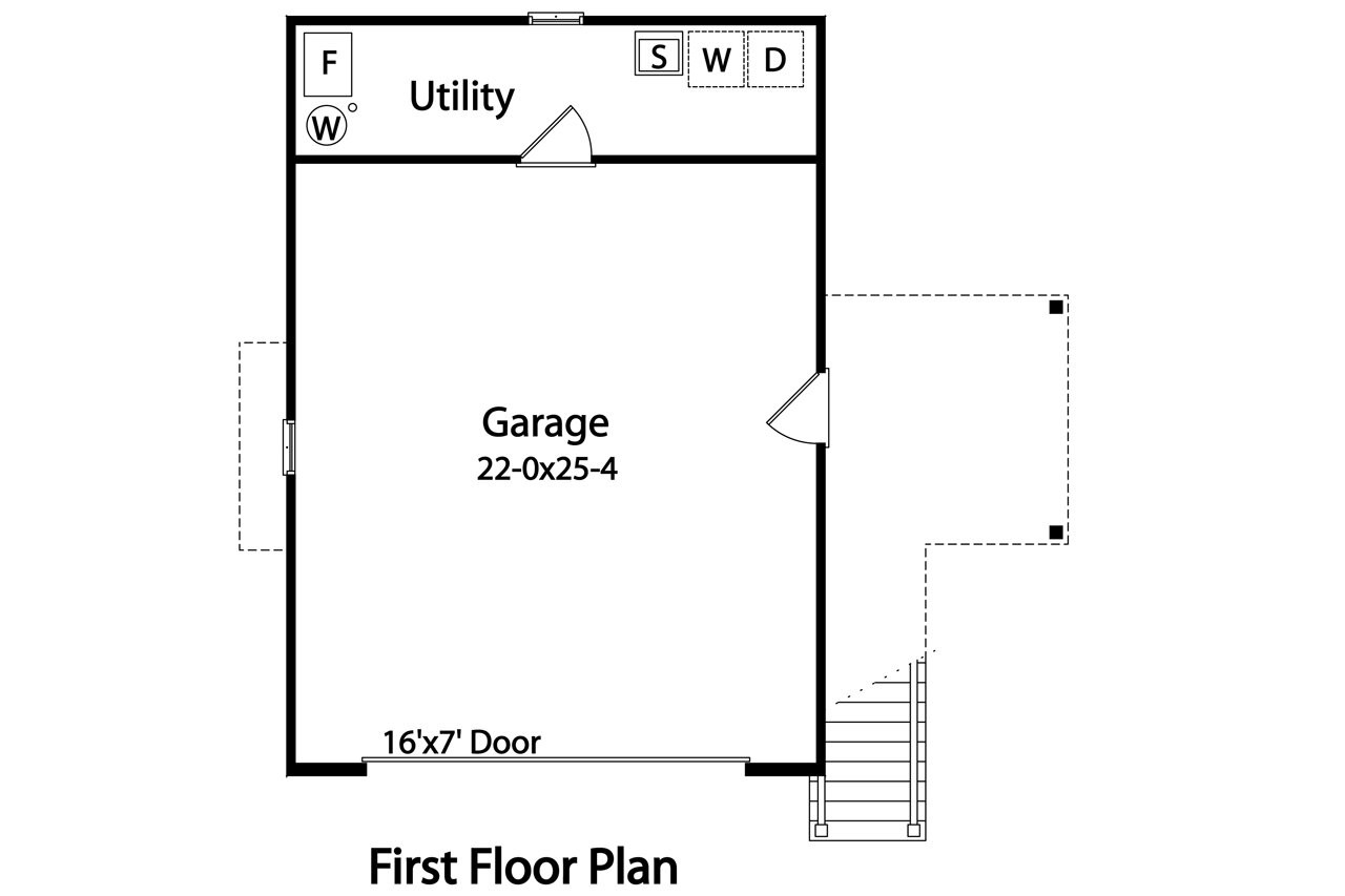 Cape Cod House Plan - 65171 - 1st Floor Plan