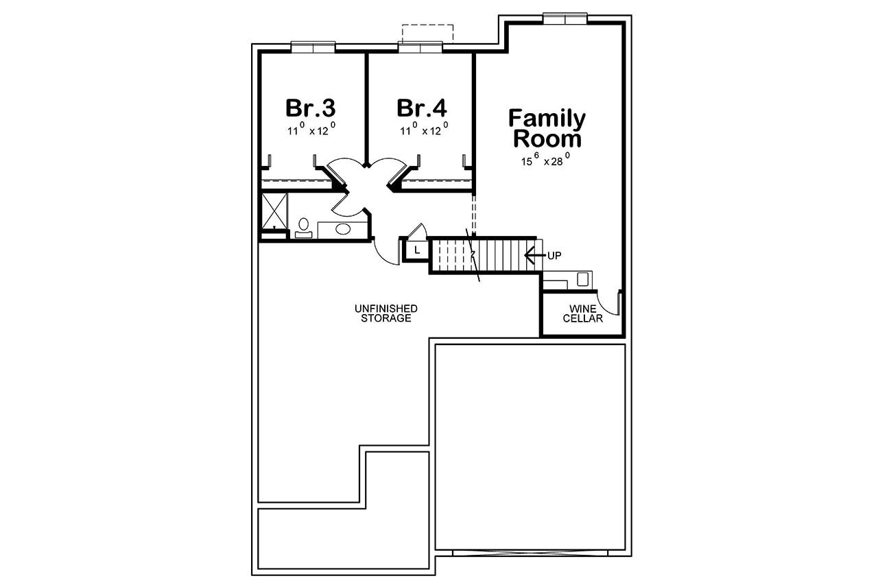 Cottage House Plan - 65692 - Basement Floor Plan