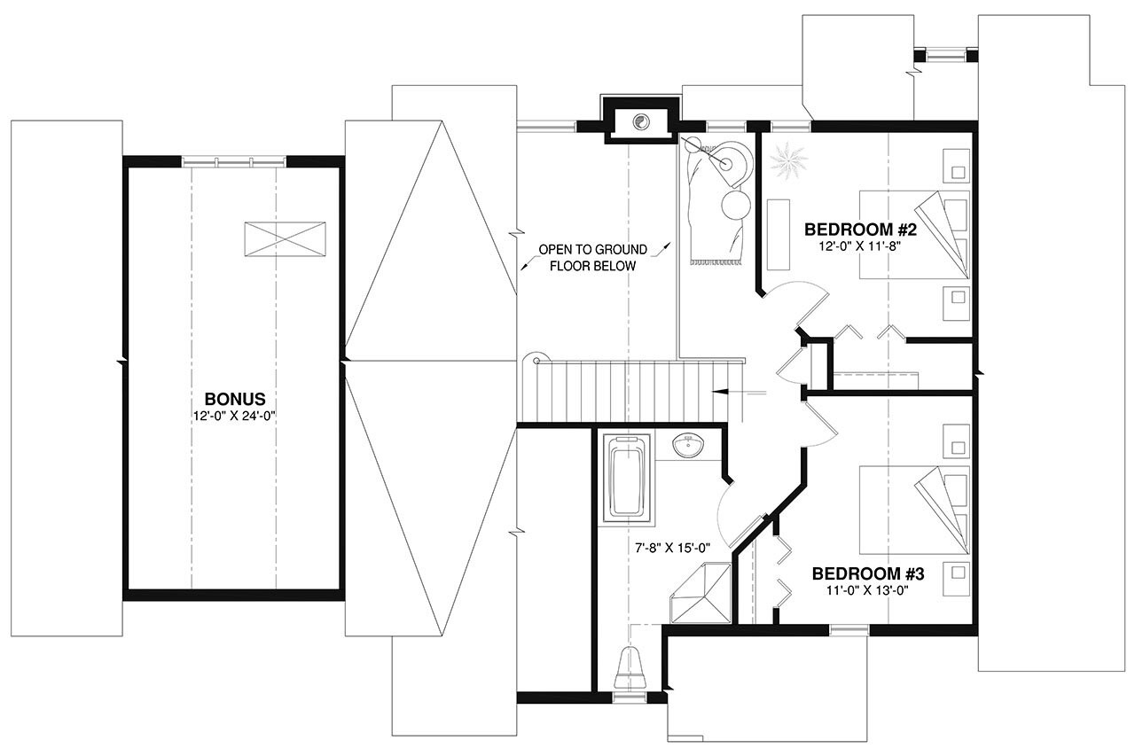 Lodge Style House Plan - Wynstone 2 65814 - 2nd Floor Plan