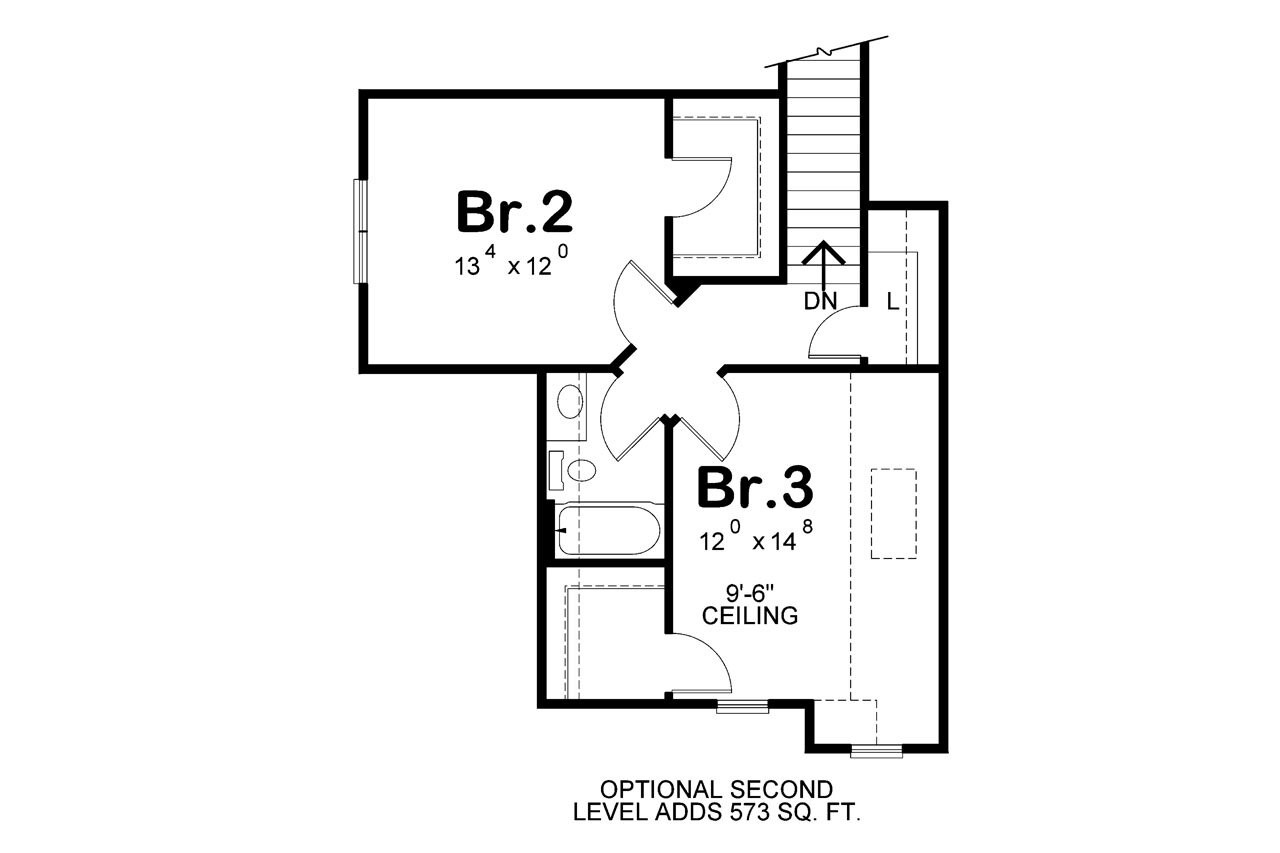 Traditional House Plan - Leinart 65850 - Optional Floor Plan