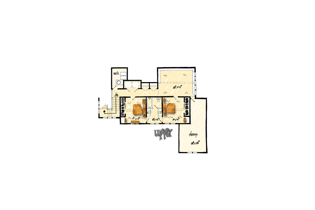 Traditional House Plan - Castle Hill 66429 - 2nd Floor Plan