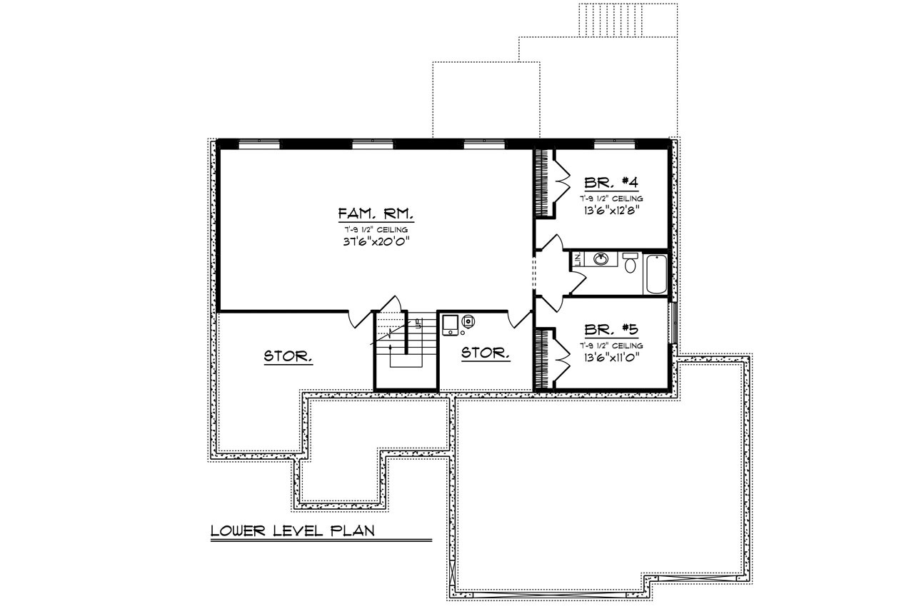 Ranch House Plan - 66438 - 2nd Floor Plan