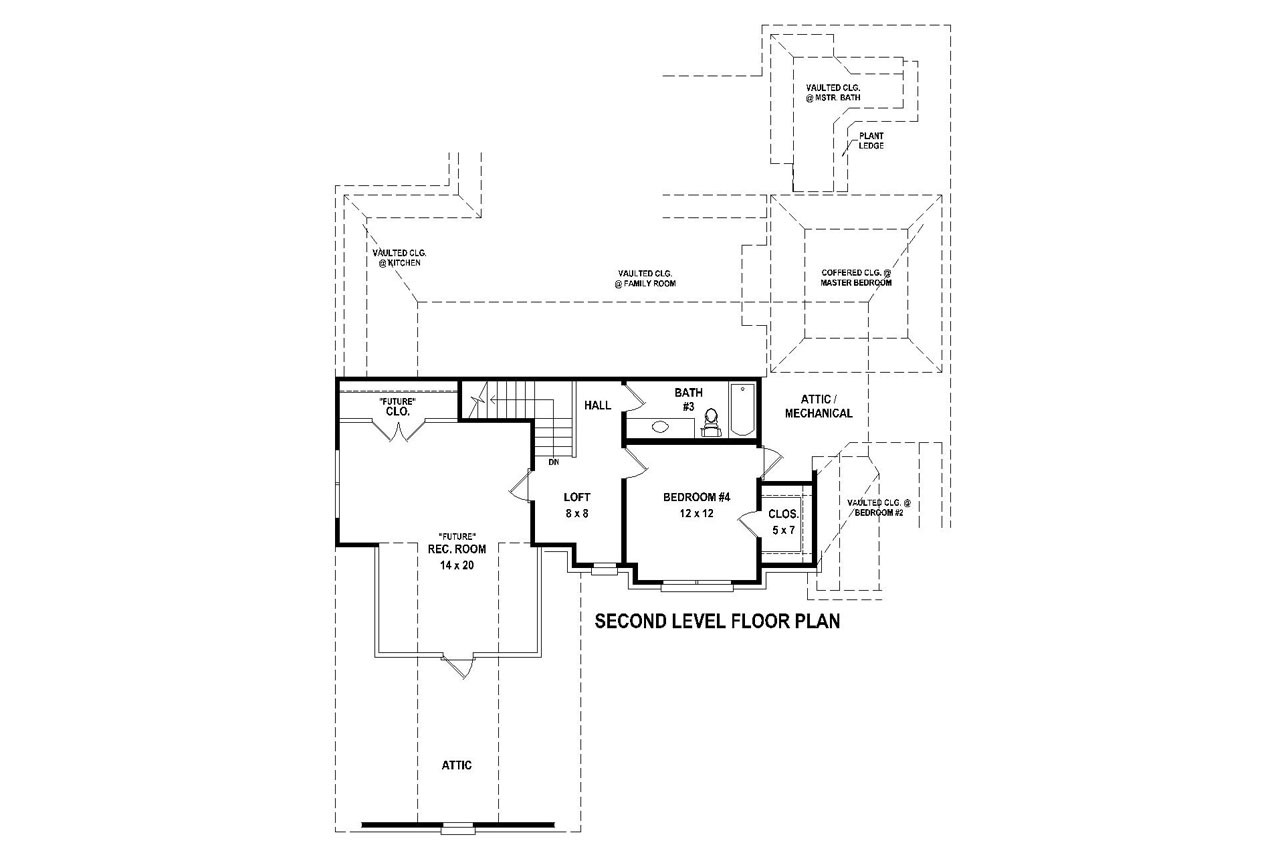 Secondary Image - Classic House Plan - 66569 - 2nd Floor Plan