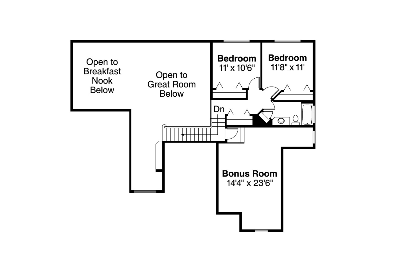 Secondary Image - Tuscan House Plan - Mansura 66639 - 2nd Floor Plan