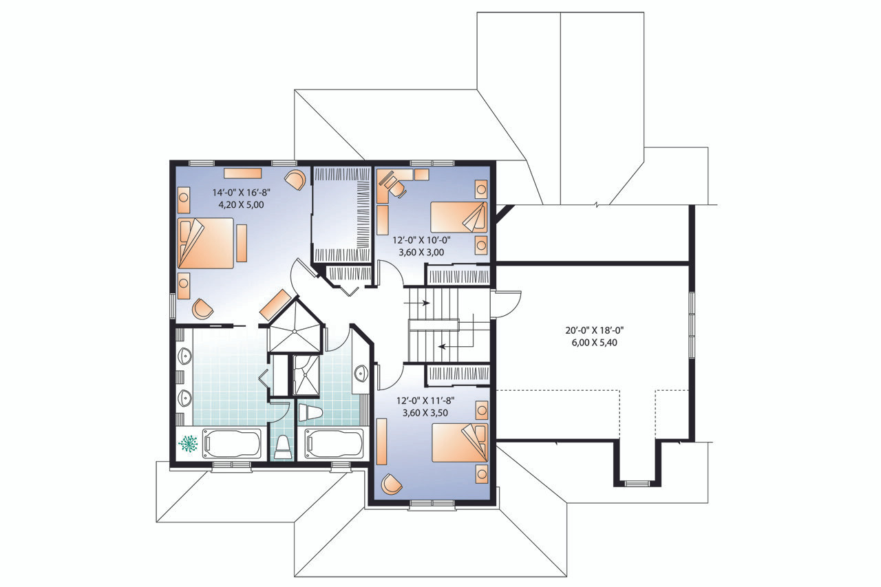 Country House Plan - Marseille 2 66735 - 2nd Floor Plan