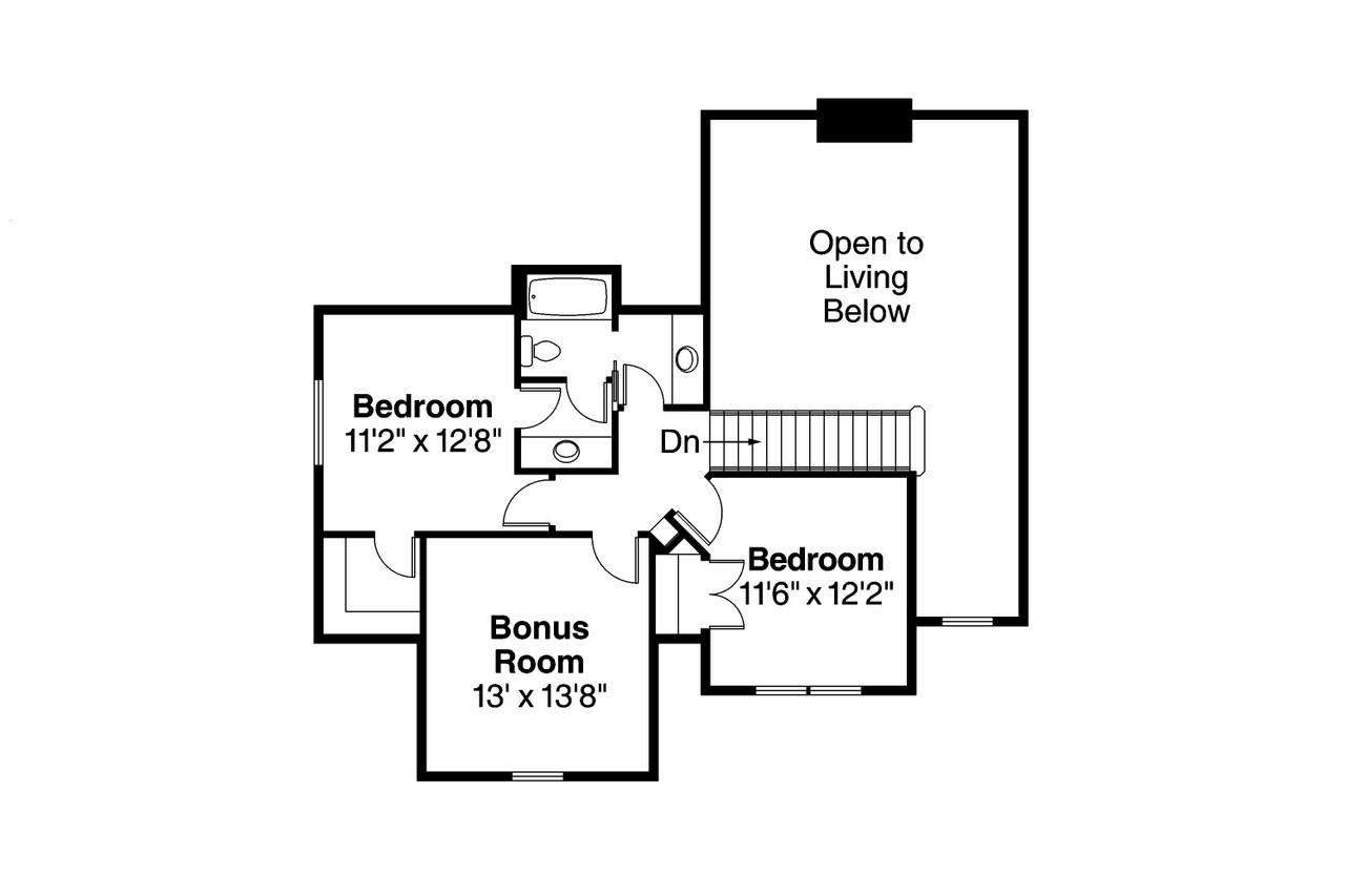 Secondary Image - European House Plan - Fitzgerald 66977 - 2nd Floor Plan
