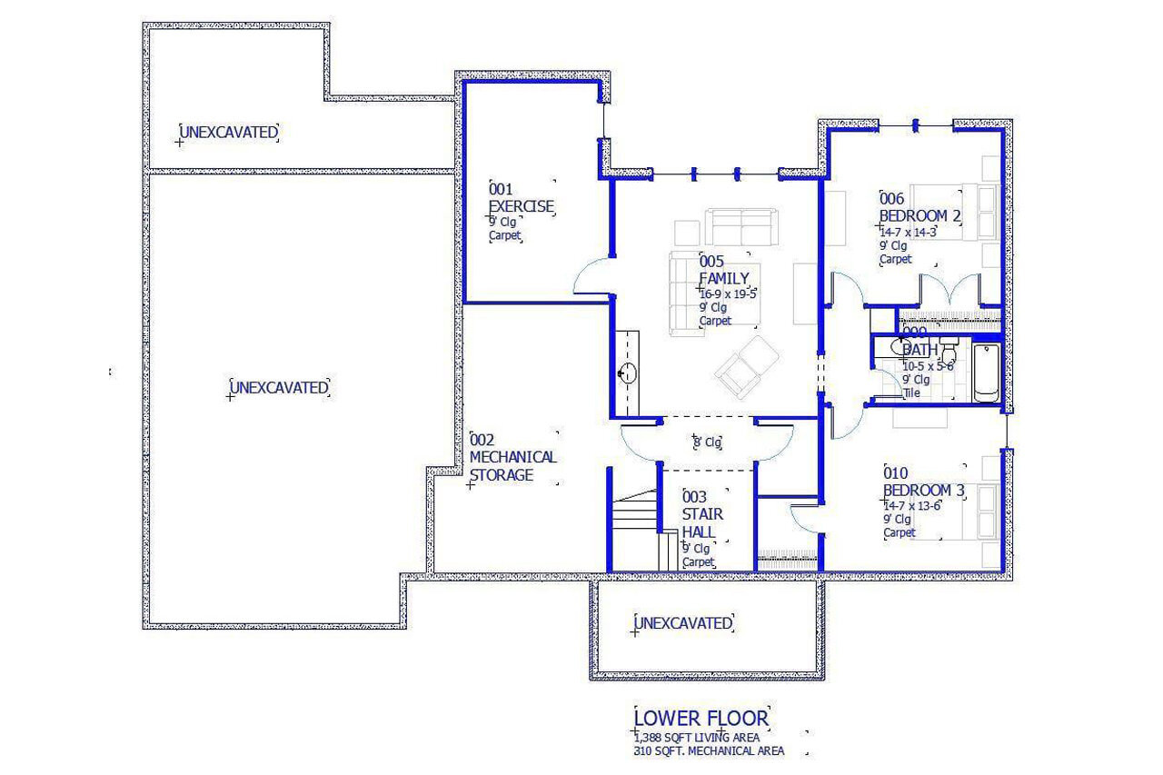 Secondary Image - Traditional House Plan - Vickery 66984 - 2nd Floor Plan