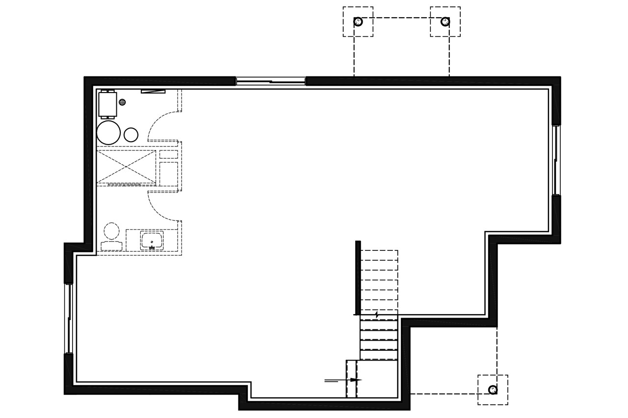 Modern House Plan - Debray 67023 - Basement Floor Plan