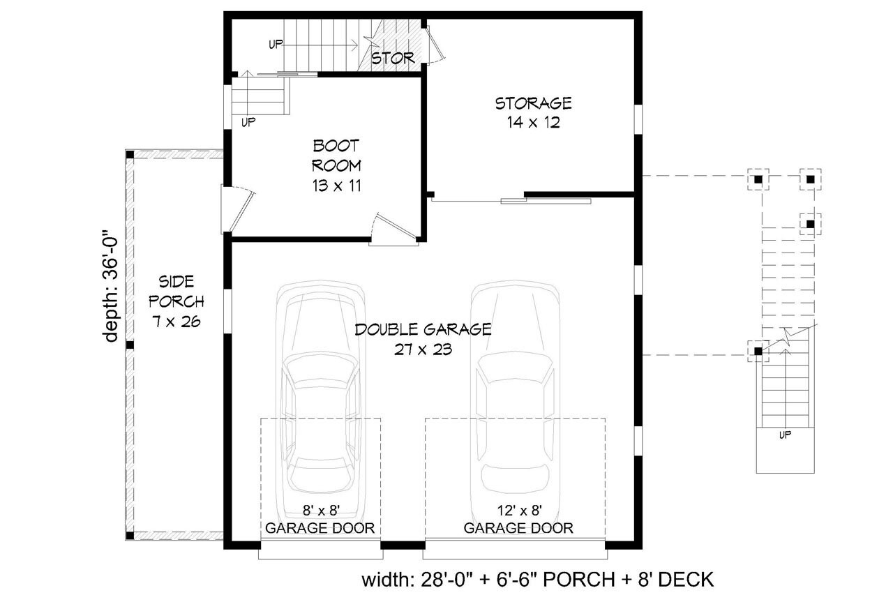Traditional House Plan - Kinhawk Retreat 67065 - 1st Floor Plan