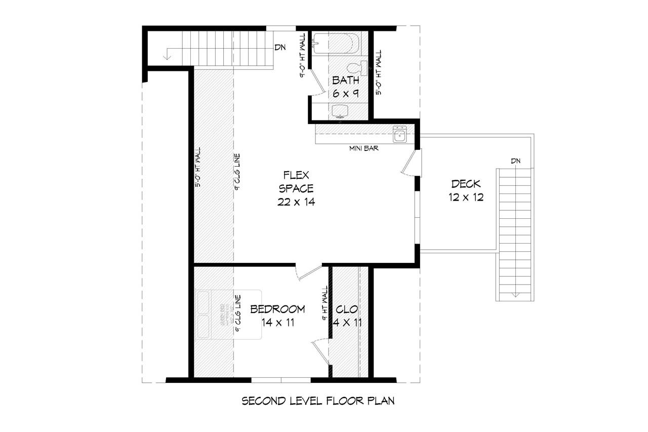 Secondary Image - Traditional House Plan - Kinhawk Retreat 67065 - 2nd Floor Plan
