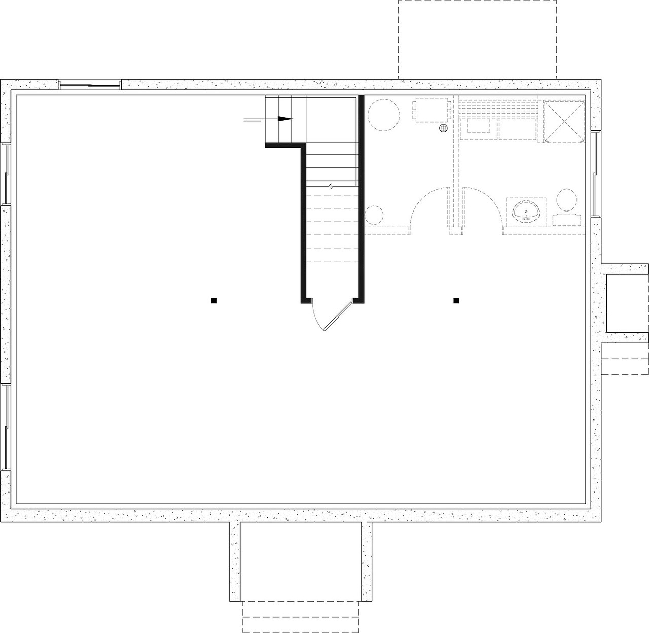 Ranch House Plan - Briere 67929 - Basement Floor Plan