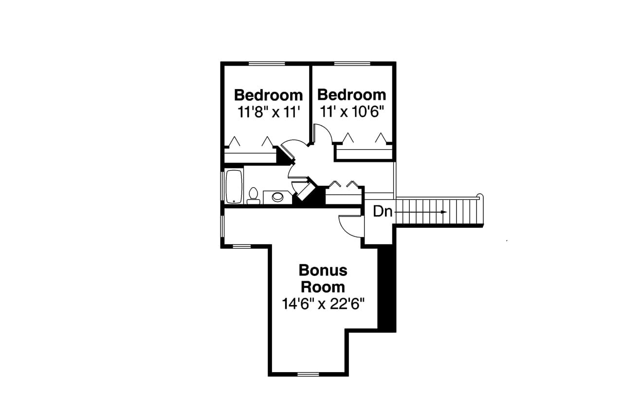 Secondary Image - Country House Plan - Acadia 67980 - 2nd Floor Plan