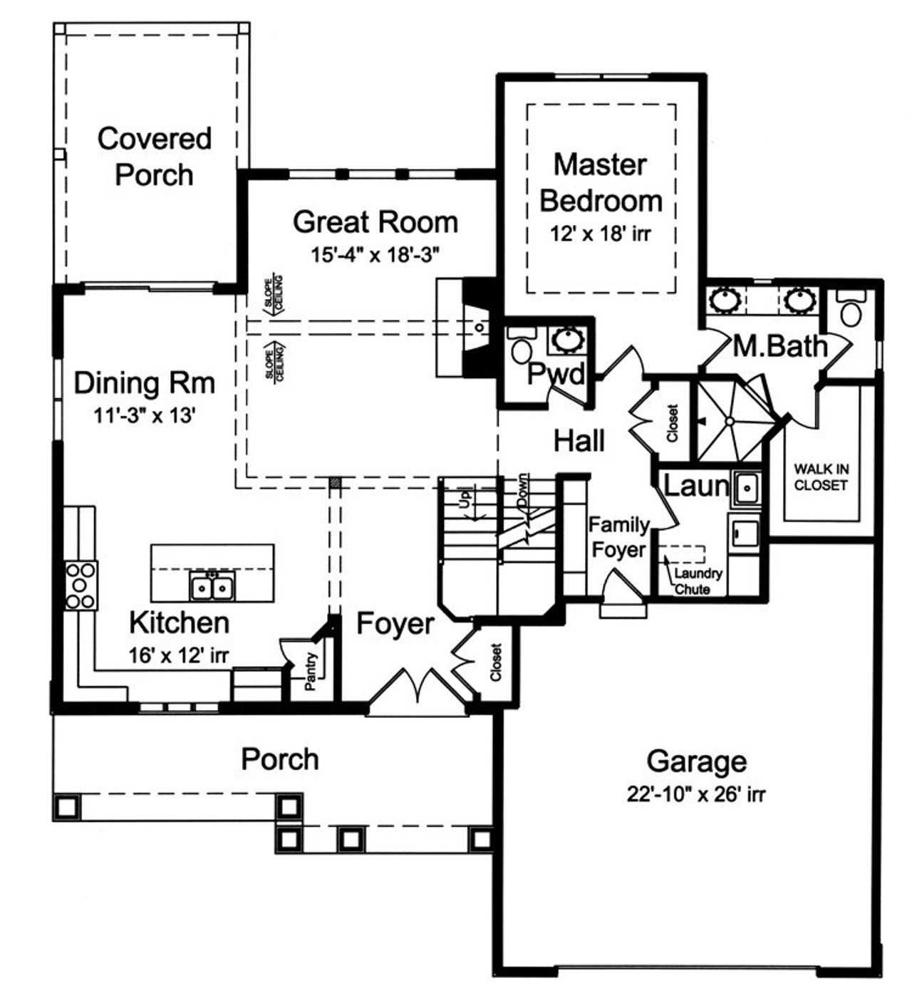 Farmhouse House Plan - The Rainier 68765 - 1st Floor Plan