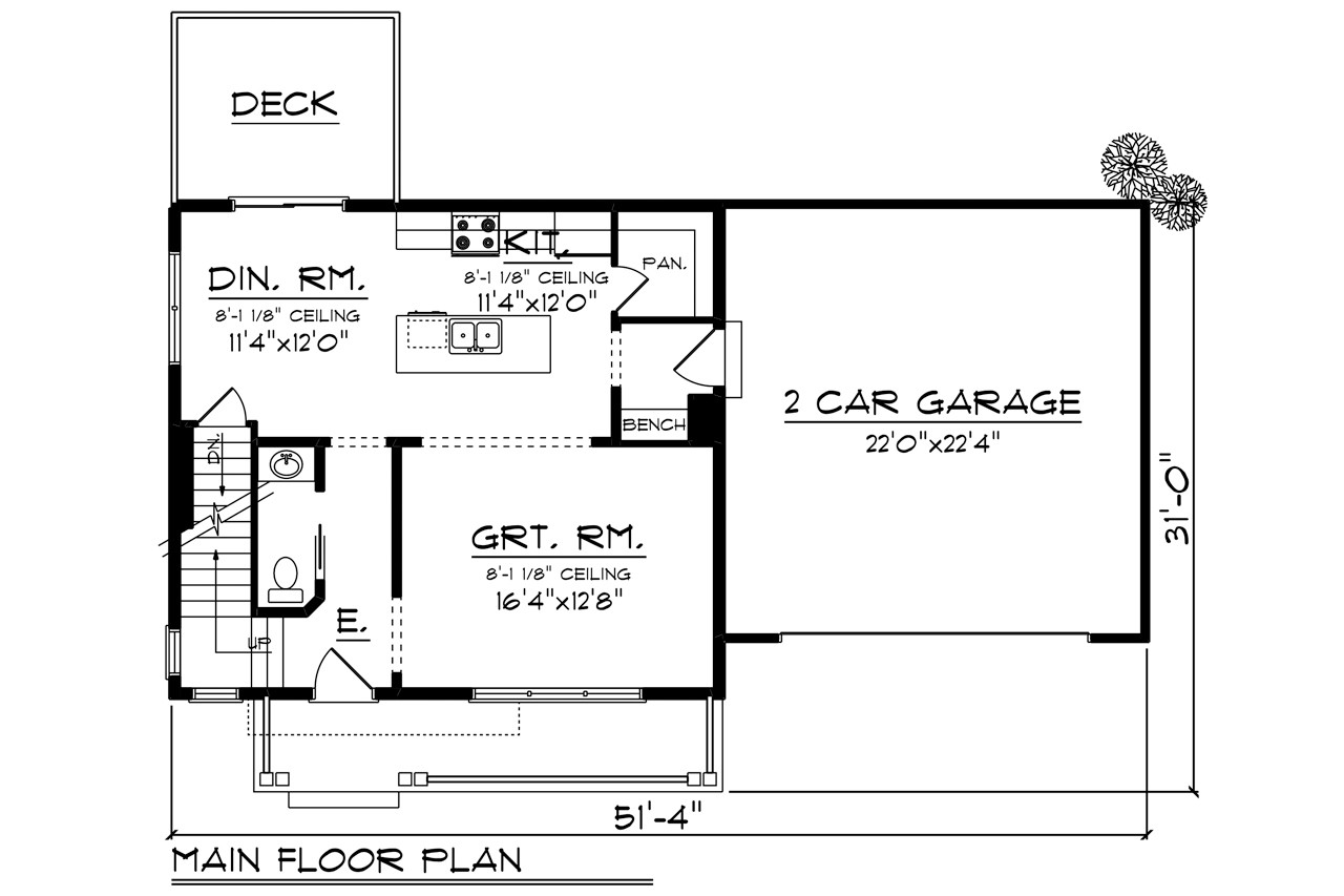 Farmhouse House Plan - 68889 - 1st Floor Plan