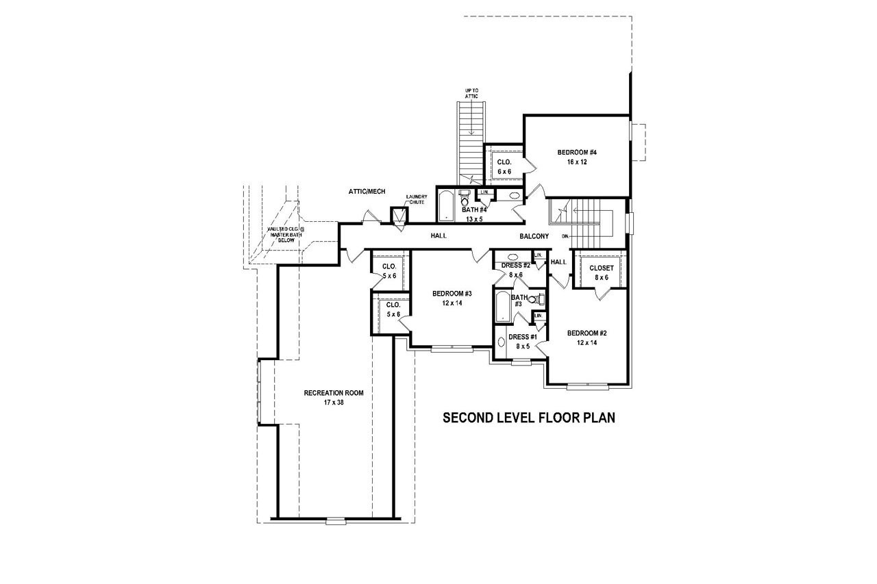 Secondary Image - European House Plan - 68980 - 2nd Floor Plan