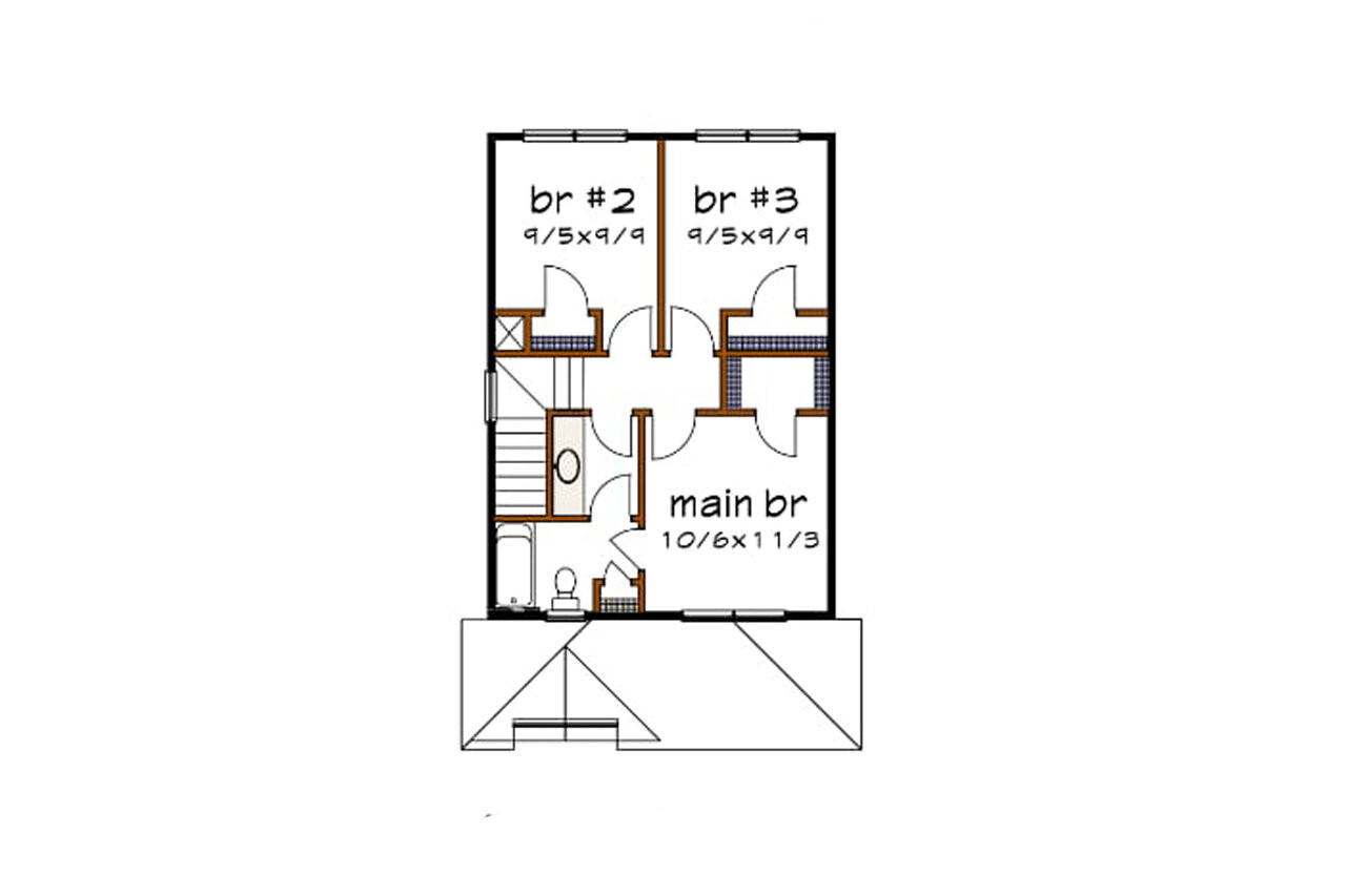 Craftsman House Plan - 69422 - 2nd Floor Plan