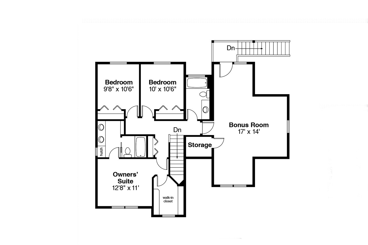 Secondary Image - Craftsman House Plan - Mallory 69617 - 2nd Floor Plan