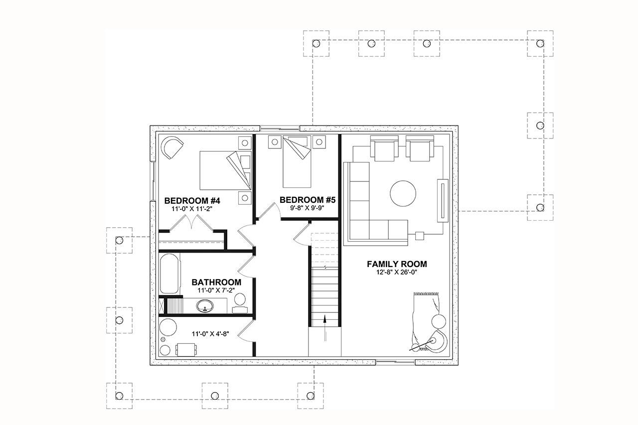 Cottage House Plan - Beausejour 5 69795 - Basement Floor Plan