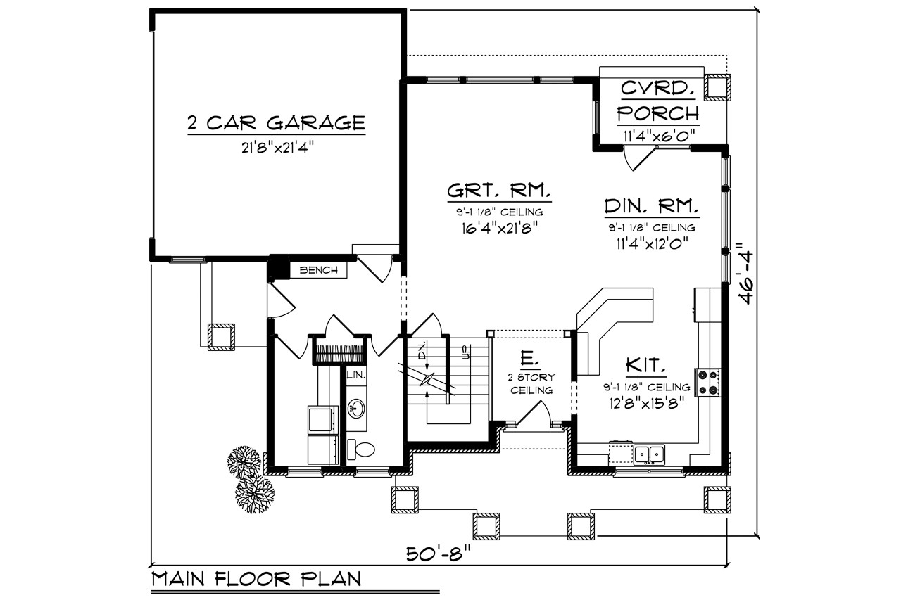 Traditional House Plan - 69897 - 1st Floor Plan