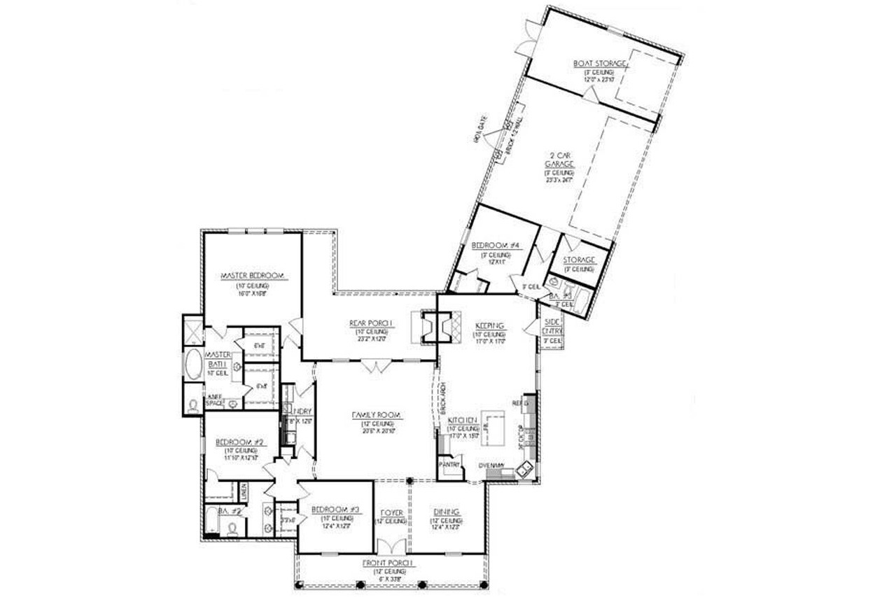 European House Plan - Fairview 69984 - 1st Floor Plan
