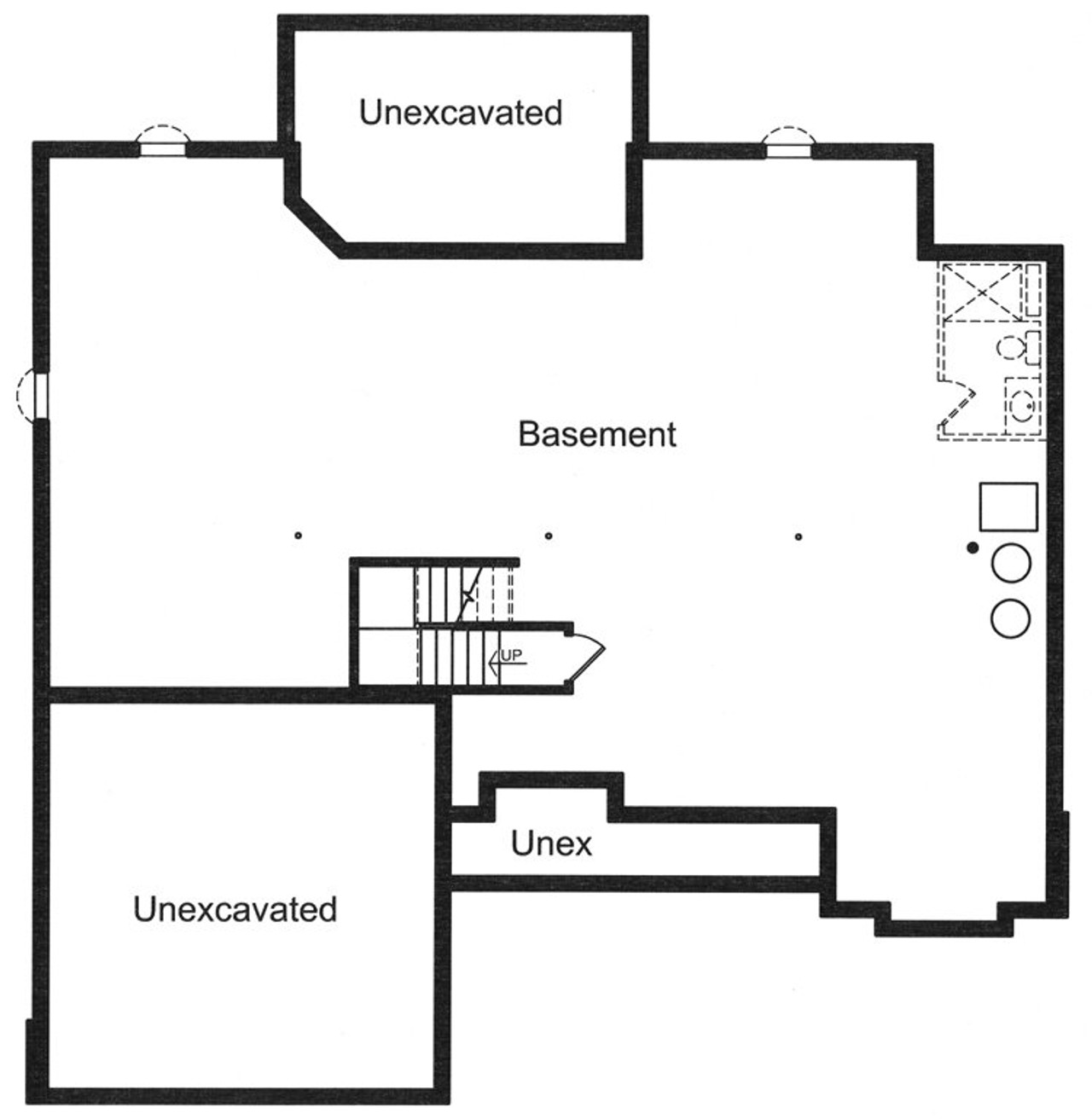 Secondary Image - Country House Plan - Hamilton 70153 - Basement Floor Plan