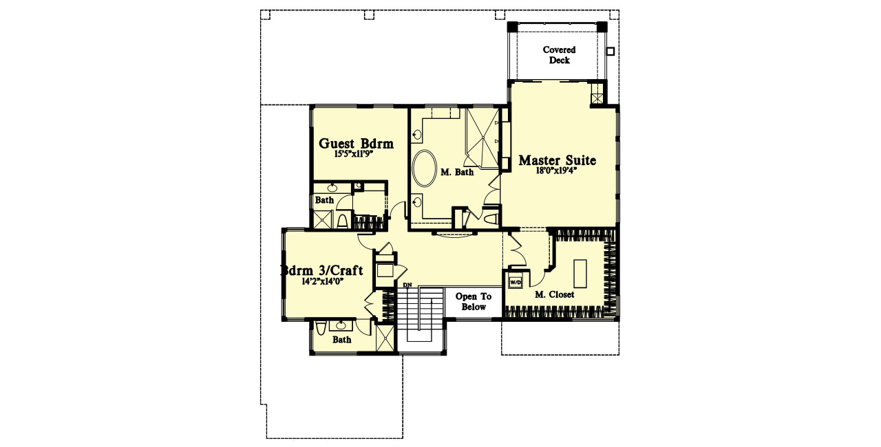 Modern House Plan - 70183 - 2nd Floor Plan
