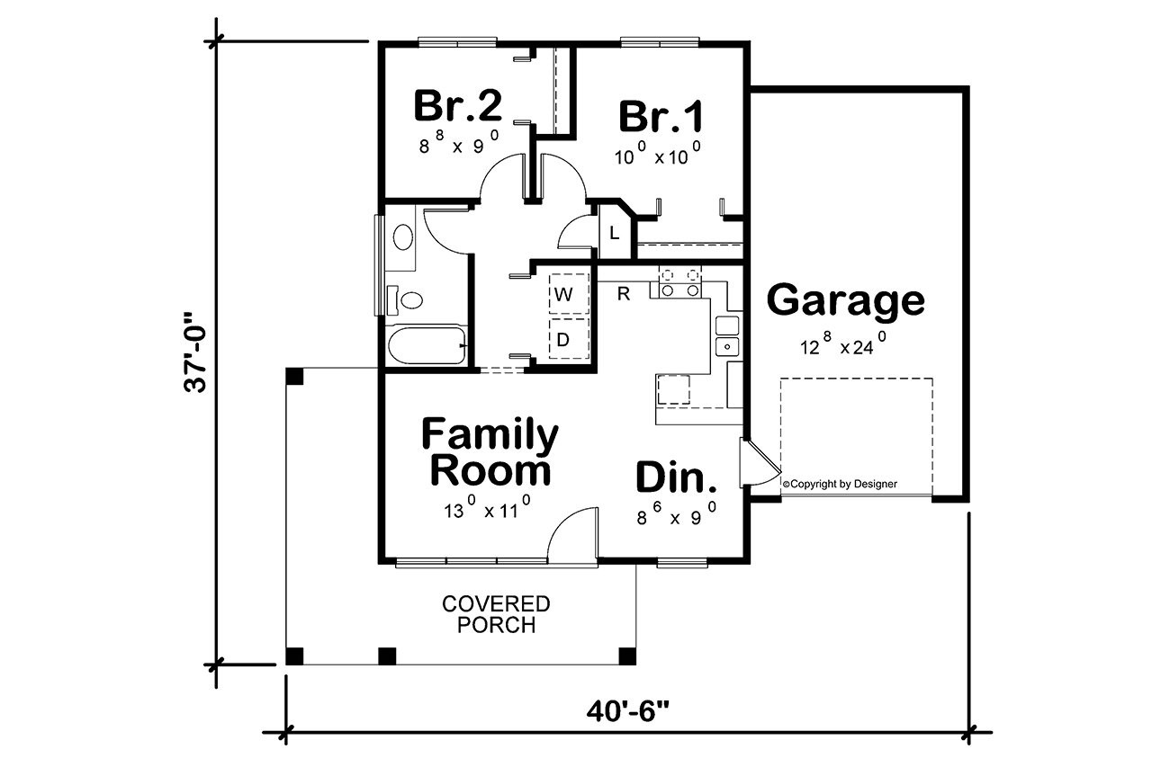 Modern House Plan - Mylitta Modern 70607 - 1st Floor Plan