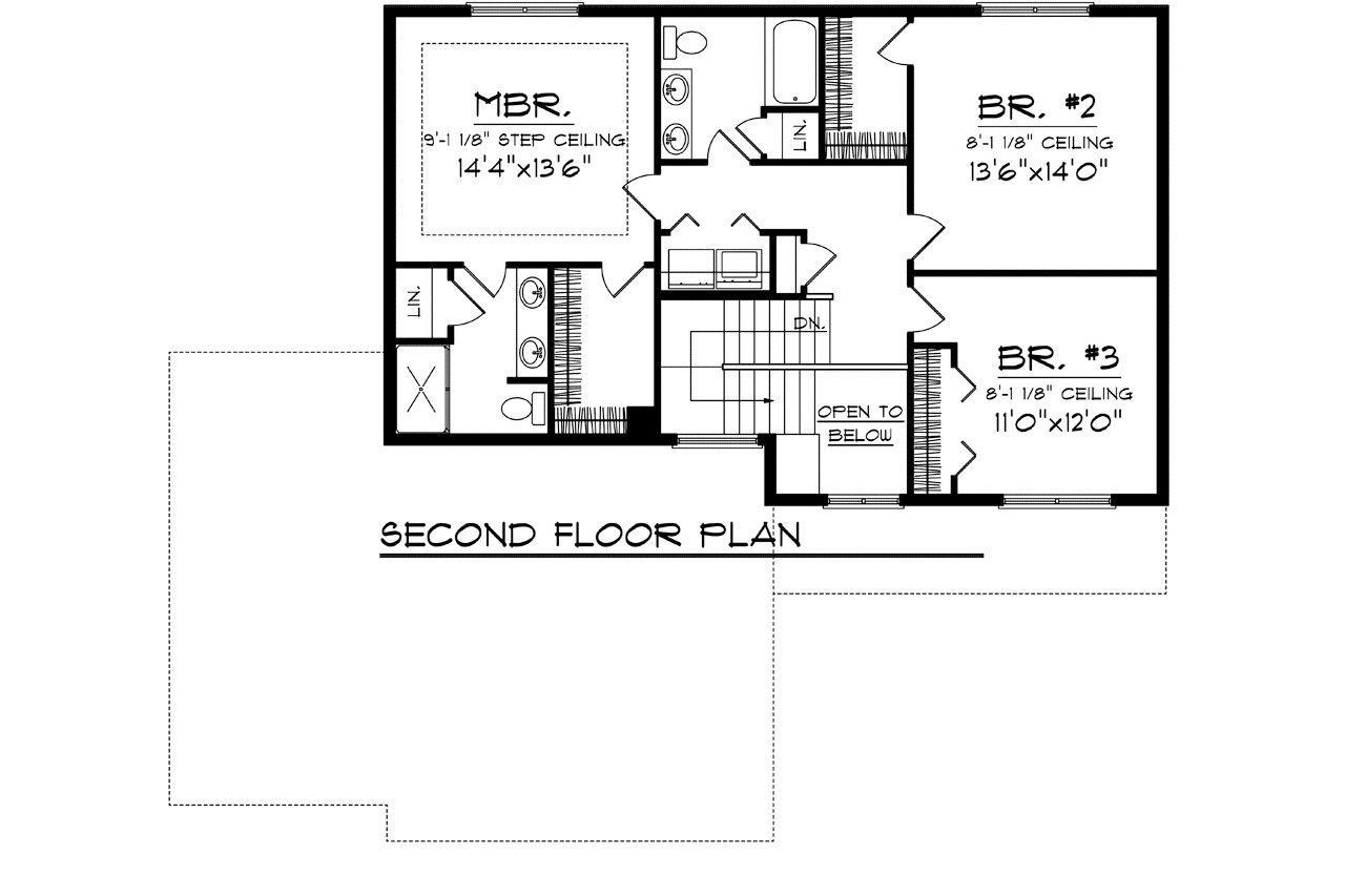 Secondary Image - Traditional House Plan - 71009 - 2nd Floor Plan